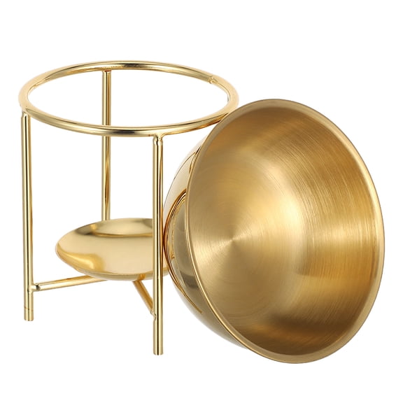 ELAYARD Golden Stainless Steel Wax Heater Stable Design Aromatherapy Oil Burner for Home