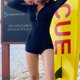 thumbnail image 4 of Traje de baño de una pieza de manga larga para mujer Traje de baño de surf con cremallera, 4 of 5