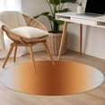 thumbnail image 4 of Round Rugs 4Ft, Dark Burnt Orange Grey Ombre Round Area Rug Washable Indoor Throw Carpet, Farmhouse Gradient Minimalist Soft Non Slip Circle Rug for Kitchen Nursery Room Home Decor Aesthetic, 4 of 8