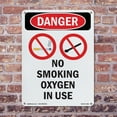 thumbnail image 5 of No Smoking Oxygen In Use OSHA Danger Aluminum Sign 18 Inch x 12 Inch - 10 Pack, 5 of 8