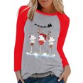 thumbnail image 1 of Gibobby Jersey de forro polar Bonita manga larga informal de casa con estampado navideño para mujer, atlético y Y2K (Multicolor, M), 1 of 3