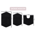 thumbnail image 3 of Home Weavers Waterford Collection 100% Cotton Non-Slip Bathroom Rug Set Machine Washable Bathroom Rug-17"x24", Bath Rug- 21"x34", U Shaped Contour- 20"x20", Black Color 3 Piece Bath Rug set, 3 of 8