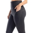 thumbnail image 3 of Fishers Finery Womens Ecofabric Active Yoga High Waist Workout Capri; Cotton & Modal Blend (Heather Gray, XL), 3 of 6