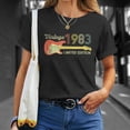 thumbnail image 4 of 40Th Birthday Gifts Ideas Guitar Lover 1983 Limited Edition Men Women Tshirt Graphic Print, 4 of 6
