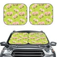 thumbnail image 2 of Xecao Avocado Lovers for Foldable Car Sun Shades (2-Pack) offer sun protection with an easy-fold design for convenient windshield shading., 2 of 7