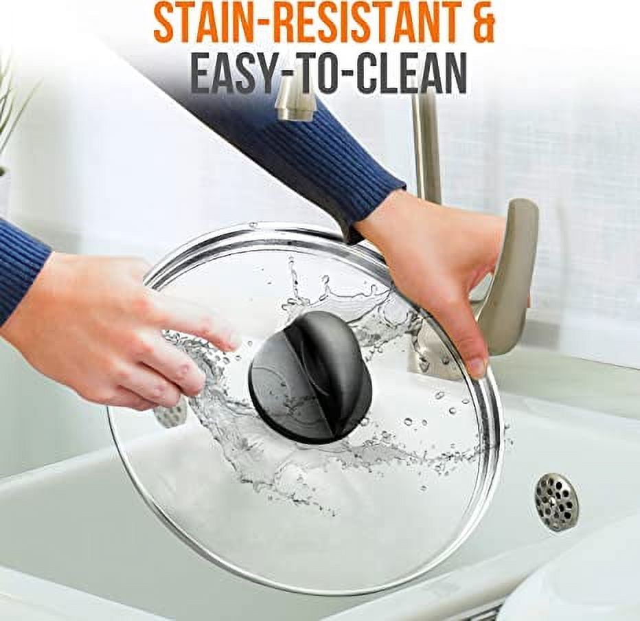 NutriChef Cooking Pot Lid - See-Through Tempered Glass Lids (Works with Model: NCCW12S)