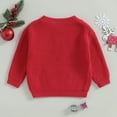 thumbnail image 6 of Toddler Baby Girl Boy Christmas Outfit Knit Sweater Candy Cane Long Sleeve Crewneck Warm Pullover Sweatshirt Top Fall Winter Clothes, 6 of 8