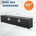 thumbnail image 6 of 60 x 18 x 18 Inch Aluminum Underbody Truck Tool Box, Heavy Duty Waterproof Trailer Tongue Box with Double Lock and Keys, Storage Organizer Chest for Pickup Truck Bed, RV, Black, 6 of 6
