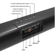 TV Speaker - Soundbar for TV with Bluetooth and HDMI-ARC Connectivity, Black, Includes Remote Control
