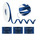 thumbnail image 2 of Navy Blue Double Face Ribbon 1/4 Inch X 50 Yards, 2 of 11