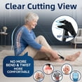 thumbnail image 2 of Ergonomic Curved Long Handle Nail Clippers - Pliers-Style Toenail Clippers, Easy Grip for Seniors and Thick Nails, Built-in Nail Catcher & Safety Switch (Black), 2 of 7
