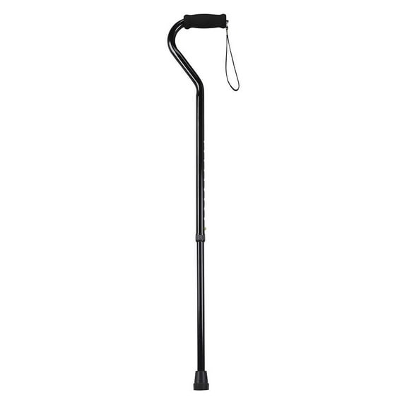 Drive Medical Foam Grip Offset Handle Walking Cane, Black
