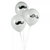 fun express mustache latex balloons party favors - 12 pieces