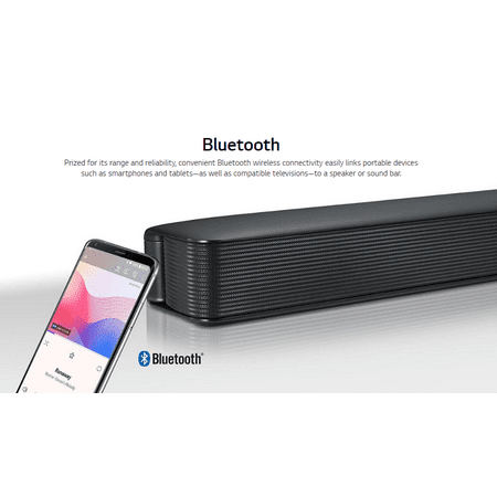 LG - 2.0-Channel Soundbar with 40-Watt Digital Amplifier - Black
