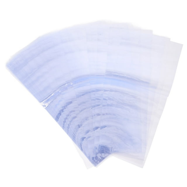 WASHWEPE 100 Pcs Sacs d'Emballage Rétractables Transparents en PVC pour Emballage Alimentaire