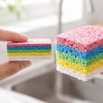 thumbnail image 6 of 3 Pcs Compressed Dishwashing Sponge For Kitchen Counter, Wood Pulp Cellulose Scrubber For Non Stick Pans And Glassware, 6 of 6