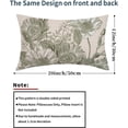 thumbnail image 3 of Vintage Flowers Lumbar Pillow Covers 12x20 Inch Set of 2 Olive Green Floral Leaves Decorative Rectangular Throw Pillows for Couch Rustic Pillow Cases Home Decor for Sofa Living Room Outdoor, 3 of 6