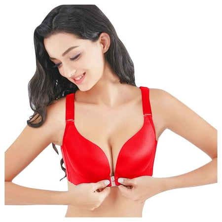 Ploknplq Bras for Women Push Up Bra Women s Adjusting Beautiful Backlight Traceless Thin Underwear Bra Backless Bra
