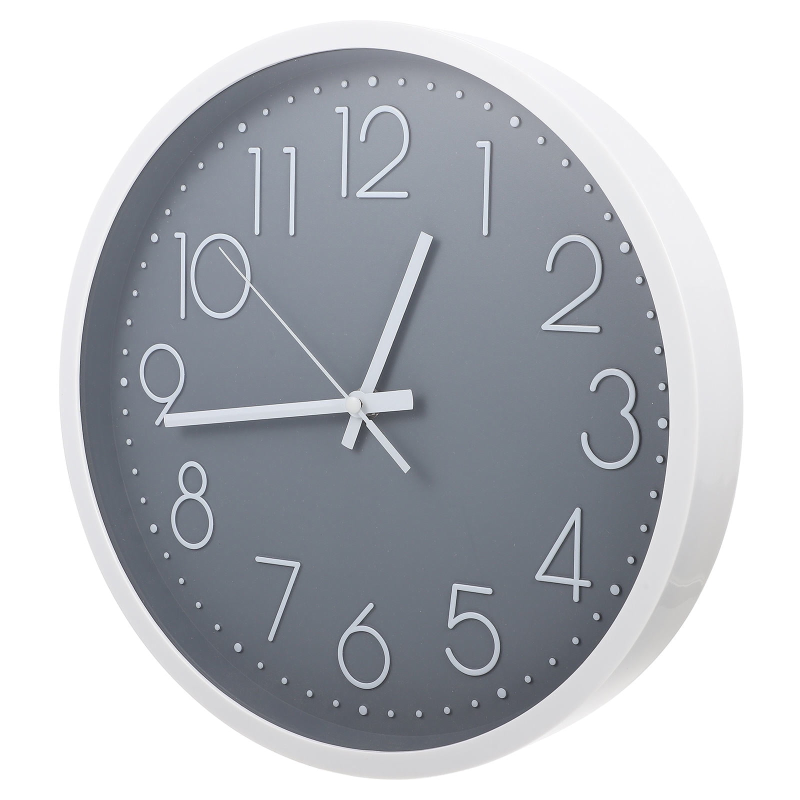 TABLZONE Grey Decorative Wall Clock Silent Simple Mute Clock for Home and Living Room Decor