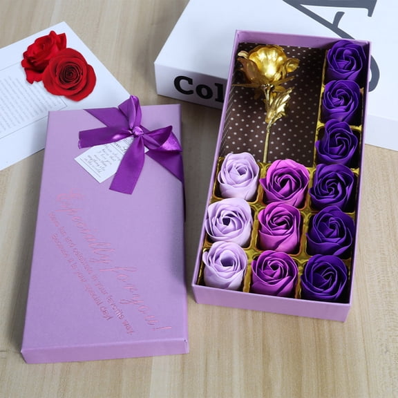 SHIMELE 12 Soap Flower Rose Heads with Scents - Realistic Soap Roses, Home Decor, Eco-Friendly Decorative Bouquet for Valentine's Day, Parties, Gifts