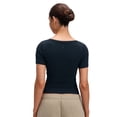 thumbnail image 2 of CRZ YOGA Softembrace Tops for Women Casual Soft Going Out Short Sleeve Shirts Sexy U Neck Tight Fitted Tees, 2 of 6