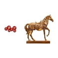 thumbnail image 1 of Adornos De Pared/puerta Para El Año Nuevo Chino 2025: Abanico De Papel Y Figura De Caballo. Escultura De Resina. Decoración Para El Hogar., 1 of 8