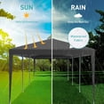 thumbnail image 5 of Tappio 10'x30' Party Tent Outdoor Heavy Duty Gazebo Wedding Canopy, Event Tent Shelter with 8 Sidewalls and Zippered Door for Parties Wedding, Black, 5 of 8