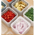 thumbnail image 4 of TERGAYEE Vegetable Storage Box,Double-layer Draining Sealed Bowl,Ginger Garlic Fridge Food Fresh Storage Box,Food Drainage Stackable Organizer, 4 of 4