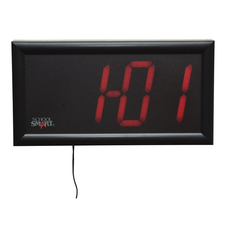 School Smart - 90525 LED Clock with Remote Control, High