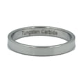 thumbnail image 3 of Metals Jewelry 3mm Flat Pipe Cut Tungsten Carbide Mirror Polished Wedding Ring Band Size 6.5, 3 of 6