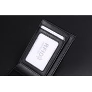 Miroddi Minimalist Wallets for Men, Slim Leather Bifold Wallet Credit Card Holder with Cash Pocket, ID Window, RFID Blocking, Gifts for Men, Black Blue