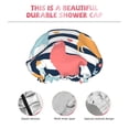 thumbnail image 5 of Easygdp Colorful Llama Shower Caps for Women, Double Waterproof Layers Shower Cap, Quick Drying Bath Hair Cap Reusable, 5 of 9