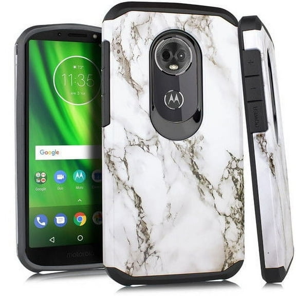 GSA Astronoot Marble Hybrid Case For Motorola Moto E5 Cruise/E5 Play - White