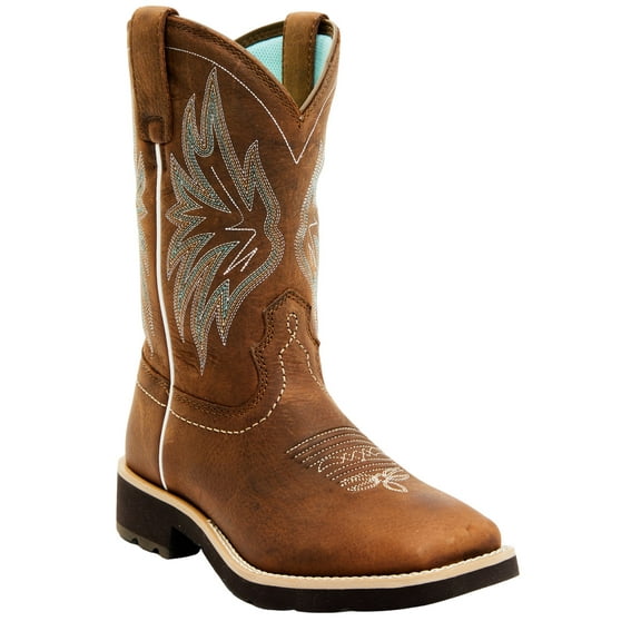 Shyanne Women's Xero Gravity Calyx Western Performance Boot Broad Square Toe Brown 9 M US