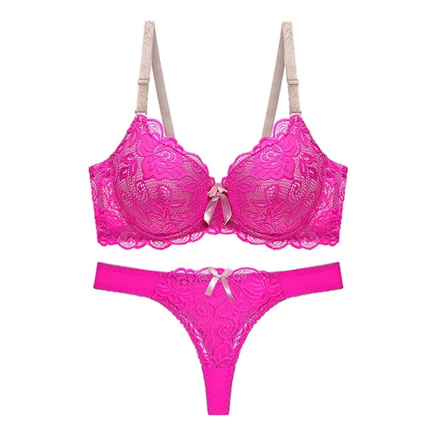 Pijama de encaje liso a la moda para mujer, conjunto de lencería con anillos de acero bordados, traje a juego.
