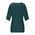 thumbnail image 6 of BoLi Sweaters for Women Solid Color Round Neck Pullover Half Sleeve Loose Casual,Sizes S-5XL, 6 of 6