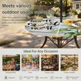 thumbnail image 6 of Round Outdoor Tablecloth with Umbrella Hole and Zipper, Yellow Sunflower Tablecloth with Elastic Waterproof, Bee Wooden Grain Country Farmhouse Patio Table Covers for 31" - 35" Picnic Pool Tables, 6 of 9