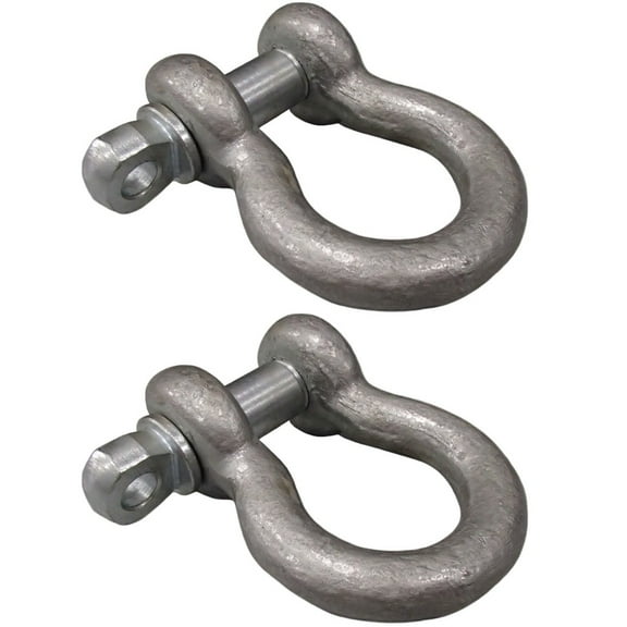 RAParts (2) Tow Truck Rigging Rope Sling Towing Cable Wire Anchor Chain 3/4" Shackle D-Ring
