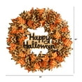 thumbnail image 2 of Nearly Natural 30in. Halloween Burlap Ribbon Wreath, 2 of 5