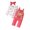 AB629 Pink, variant on Tisuna Kids Girls Fall Outfit Set Cute Long Sleeve Crew Neck Cartoon Print Romper And Suspender Pants Headband Outfits Children'S 3 Pieces Everyday Wear Clothing Set Size 9-12 Months