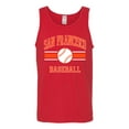 thumbnail image 2 of Wild Bobby City of San Francisco Baseball Fantasy Fan Sports Men's Tank Top, Red, Large, 2 of 6