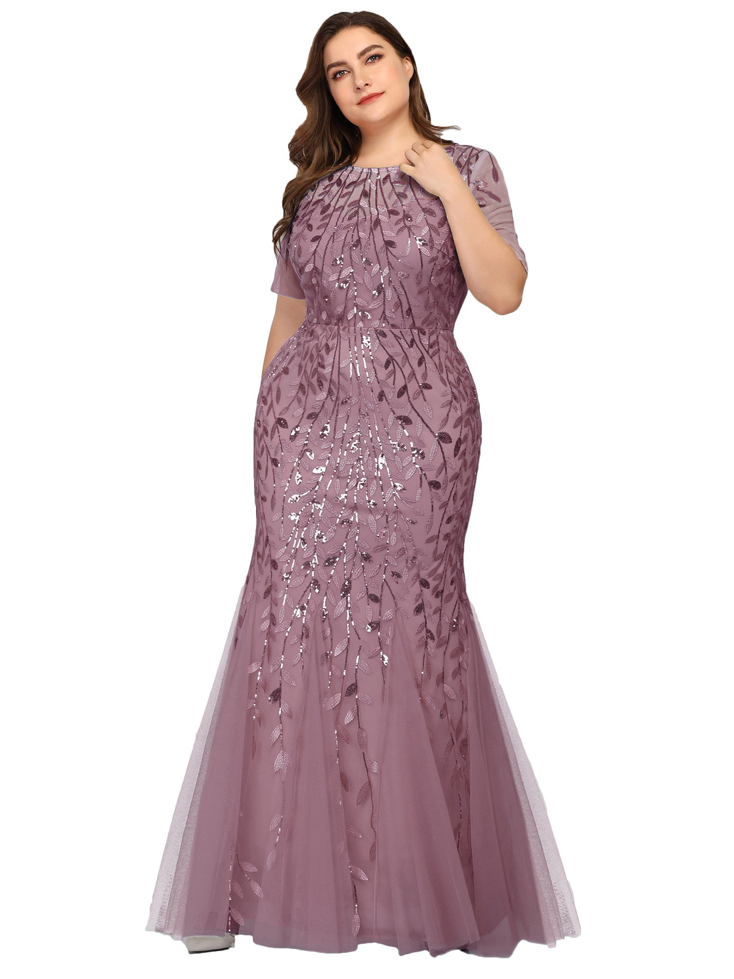 Ever-Pretty Plus Size Long Evening Party Dress Bodycon Mermaid Wedding Ball Gown