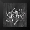 thumbnail image 2 of Zaman, Farida 12x12 Black Modern Framed Museum Art Print Titled - Lotus Gray, 2 of 5