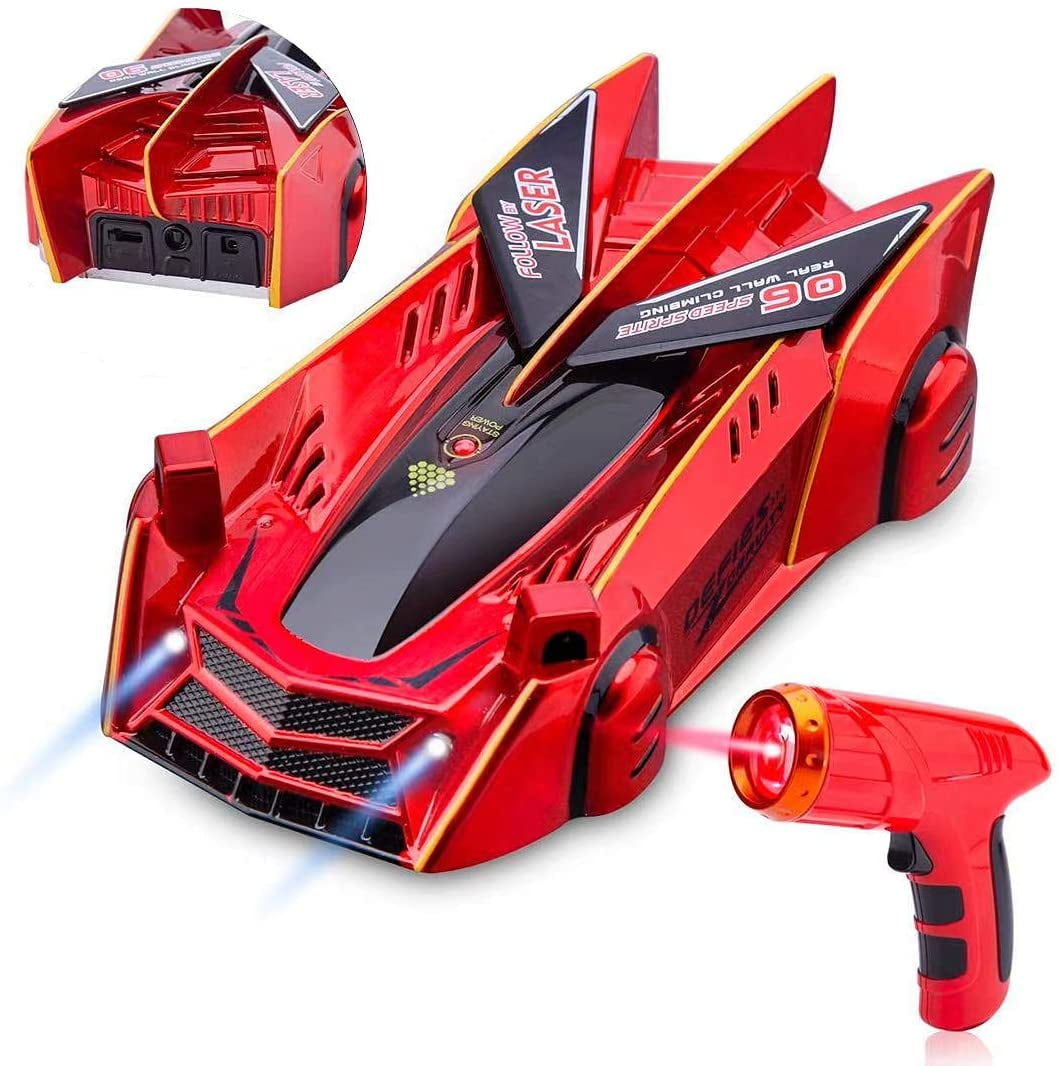 Laser-Guided Real Wall-Climbing Race Car Air Hogs Zero Gravity Laser Red 