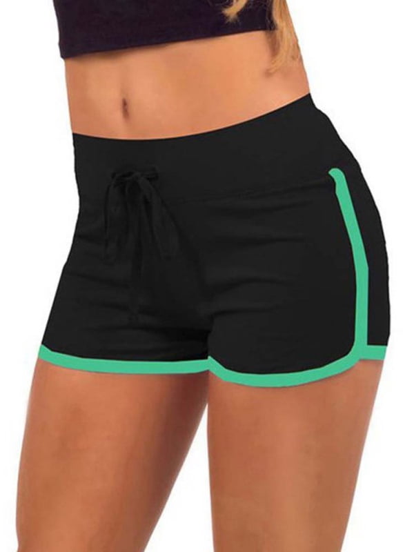 Fymall - Women's Workout Yoga Hot Shorts Casual Elastic Waist Summer Beach Shorts - Walmart.com 