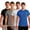 Dark Color 4 Pack, variant on Men's Short Sleeve Performance T-Shirt, 100% Recycled Polyester Crewneck Tee, Wholesale Mix Bulk T-Shirts (Dark Color 4 Pack, S)