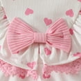 thumbnail image 6 of Valentine's Day Baby Outfit Girls Sleeveless Ribbed Strawberry Romper Bodysuits Dress Headbands Set Bodysuit Romper Onesie Fall Winter Clothes 3-6 Months, 6 of 6