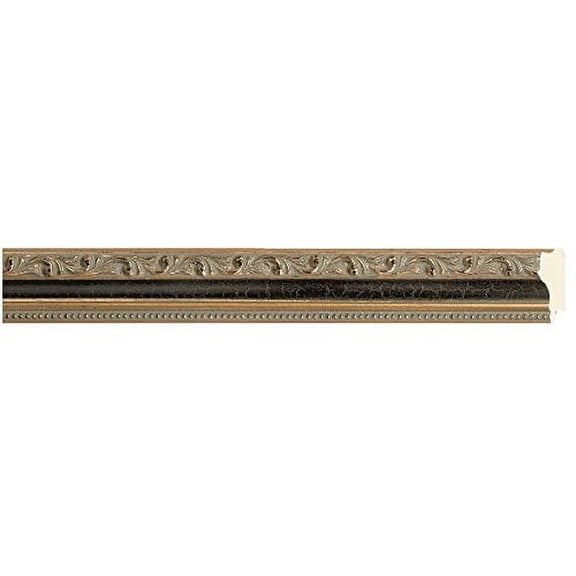 Picture Frame Moulding (Wood) 18Ft Bundle - Distressed/Aged Gold Finish - 1.25" Width - 3/8" Rabbet