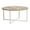 Coastal Oak, variant on Household Essentials Jamestown Round Coffee Table Ashwood Rustic Wood Grain and Black Metal