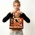 thumbnail image 4 of Women's Reusable Shopping Bag,Halloween Pumpkin Handbag for Outdoors, Vacations, Travel Tote Bags, 4 of 7